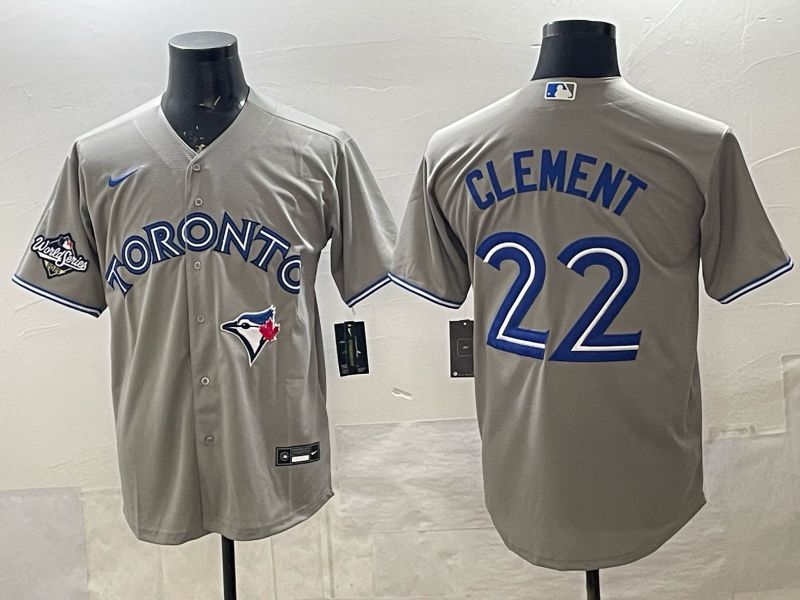 Men Toronto Blue Jays #22 Clement Grey 2026 Nike Game MLB Jersey 003